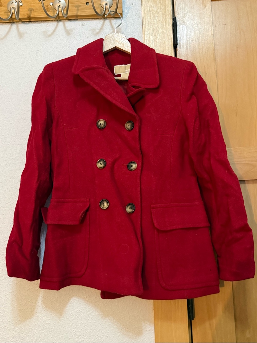 Michael Kors Red Peacoat Jacket
